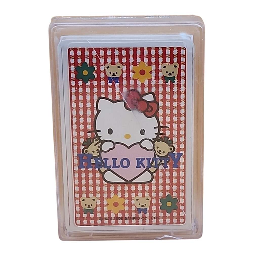 Hello Kitty 1996 Deck of Playing Cards NEW SEALED - Crack in Case